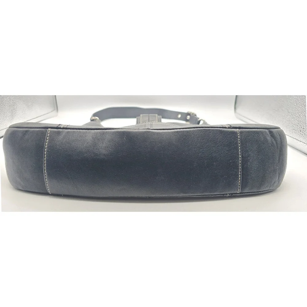 Coach Hamilton Soho Hobo F12601 Black Leather Shoulder Bag Y2K 2008 Buckle Rare